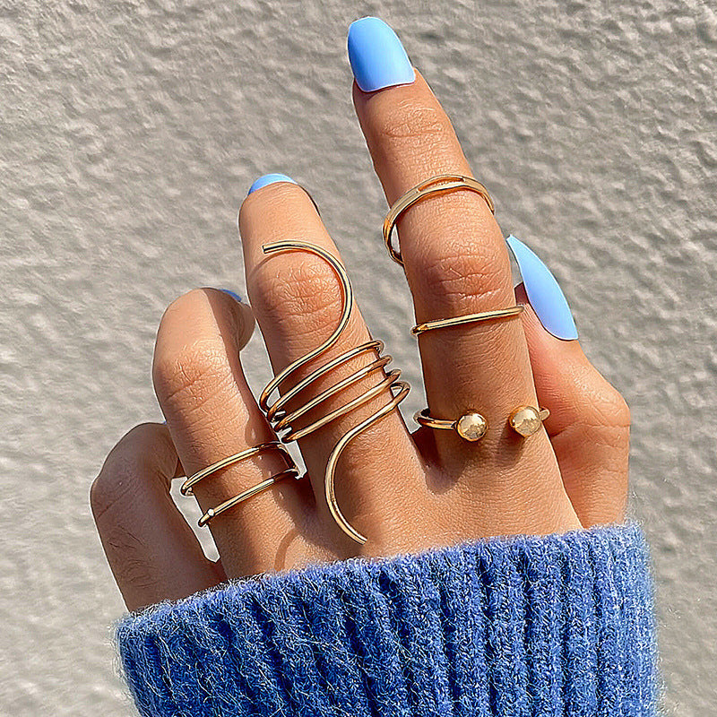 Simple Wave Open Ring – Cool Retro Design