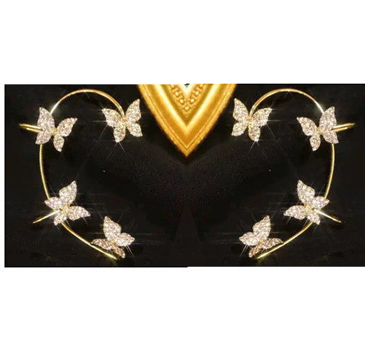Stylish Butterfly Earrings – Clip-On & Hook Design