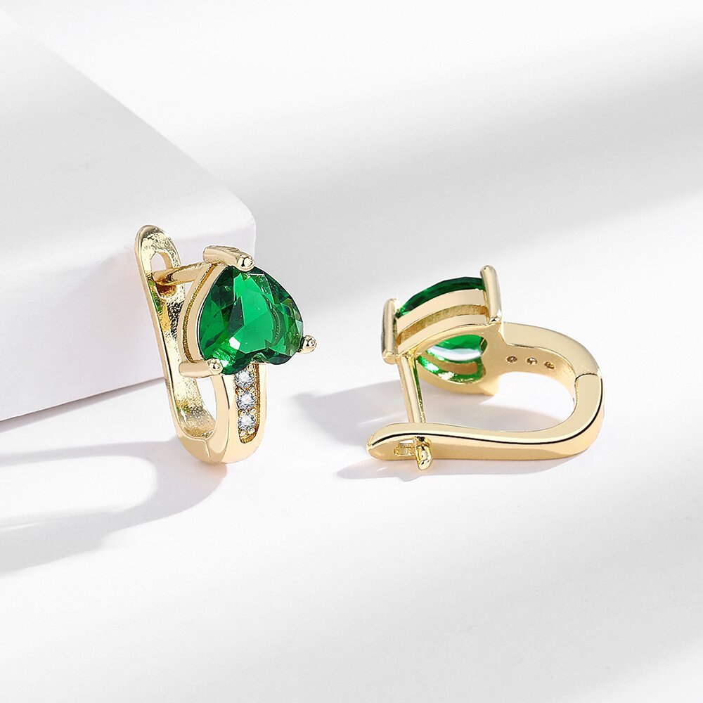 Opulent Heart Glow Ear Clips