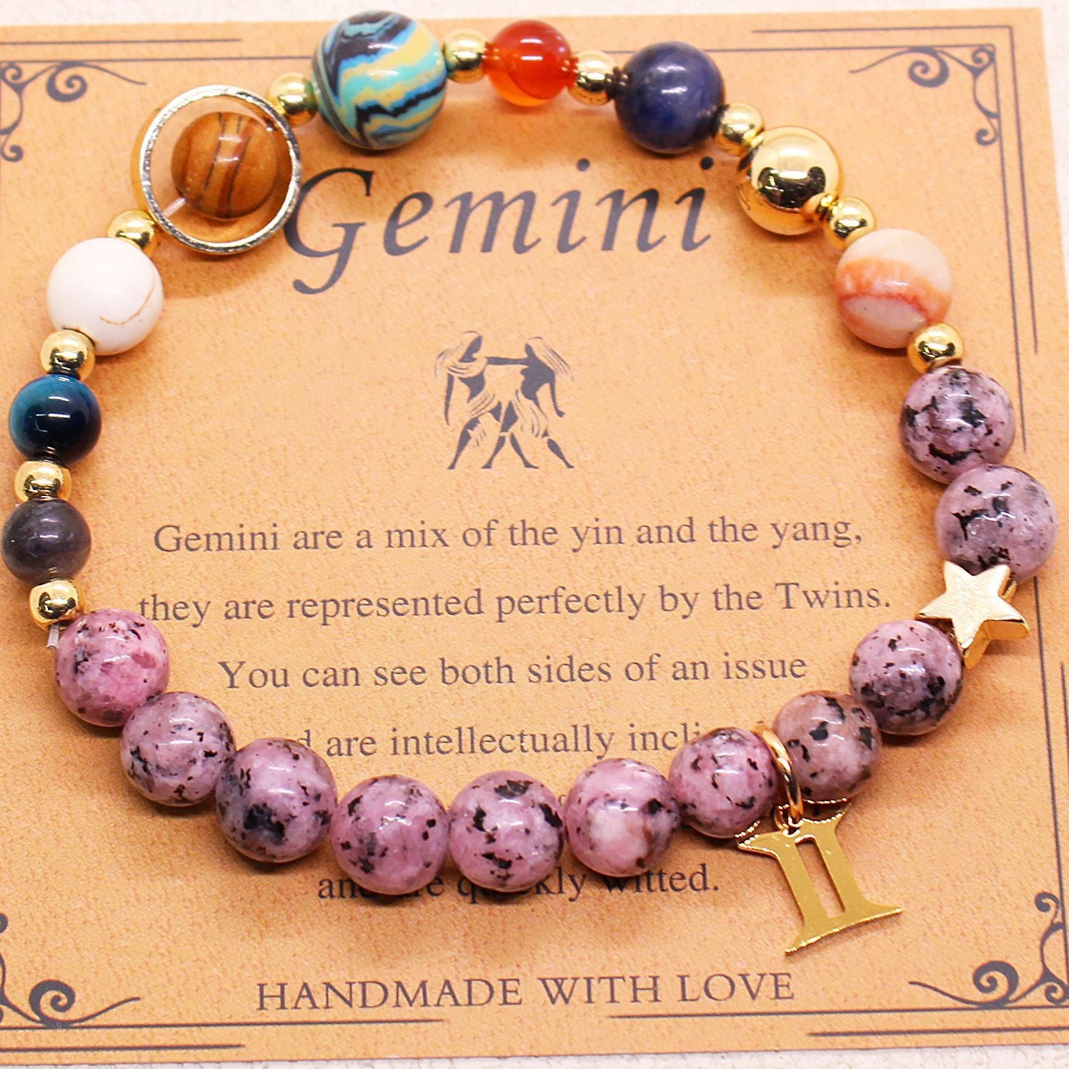 Astrology-Inspired Eight Planets and 12 Constellations Bracelet
