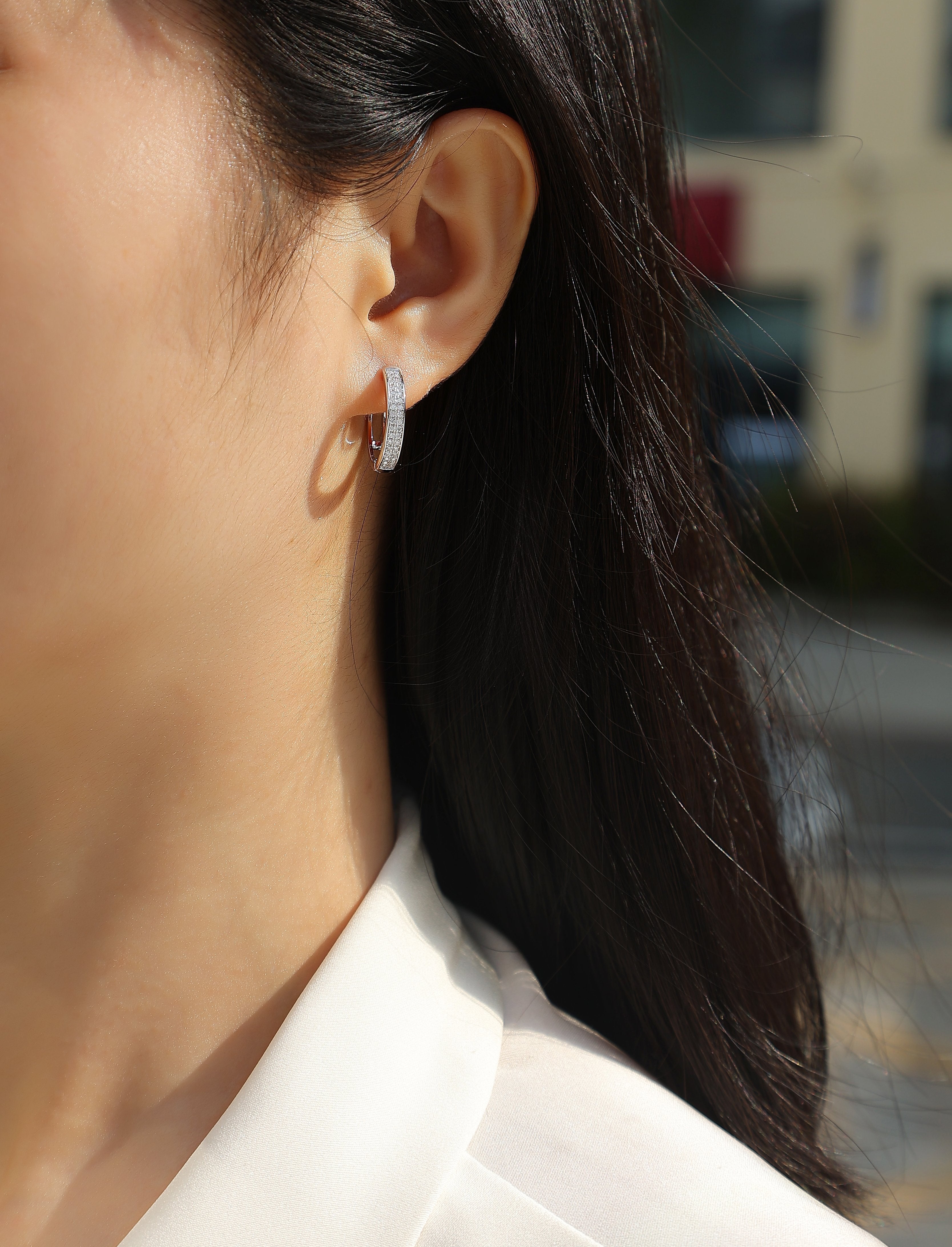 ✨ Firefly Light – Moissanite S925 Sterling Silver Stud Earrings with Platinum Plating