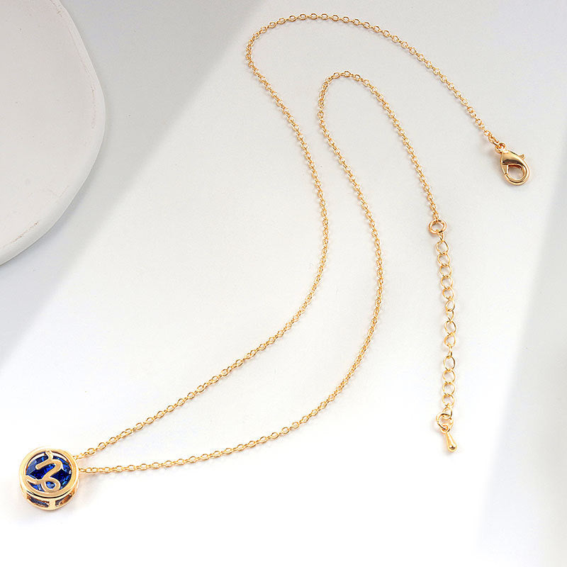 Twelve Constellations Necklace for Women – Adjustable Clavicle Chain