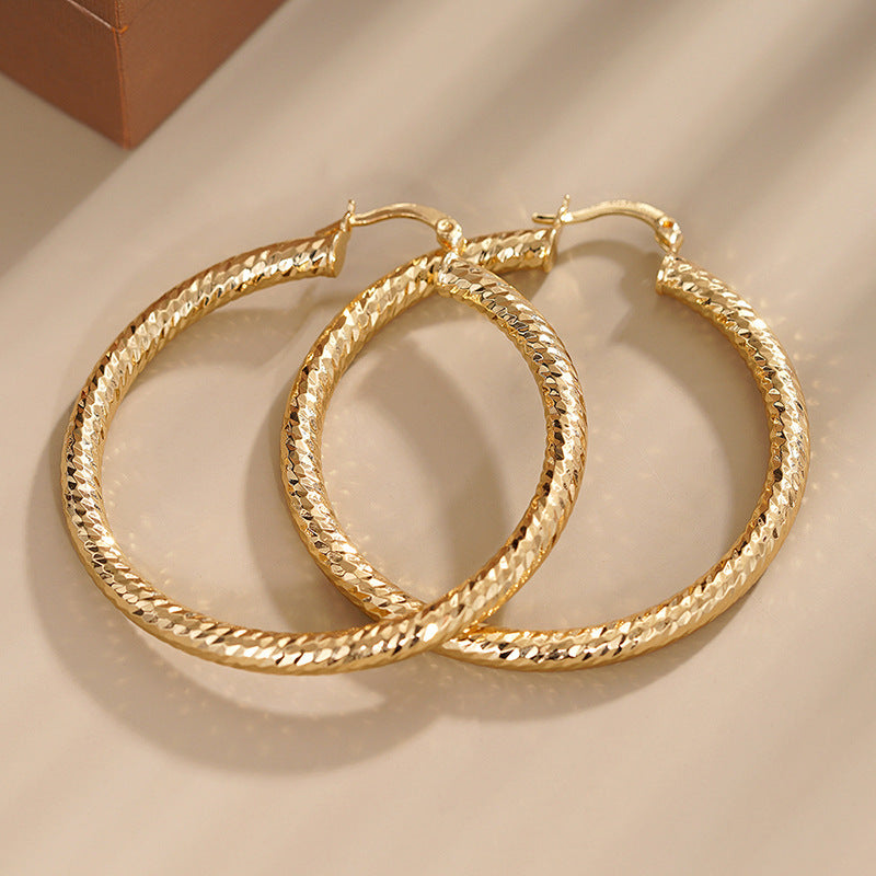 Geometric Ring Design Ear Clip for Women