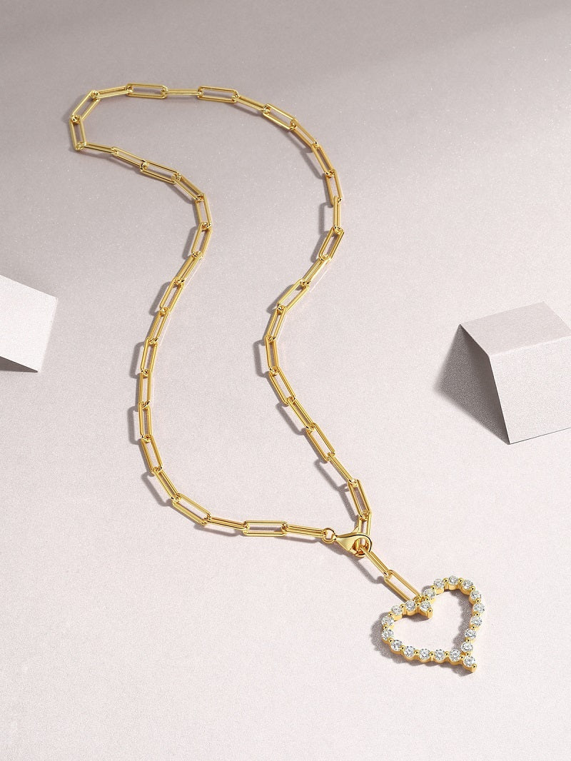 Heart’s Wish – Moissanite Sterling Silver Necklace
