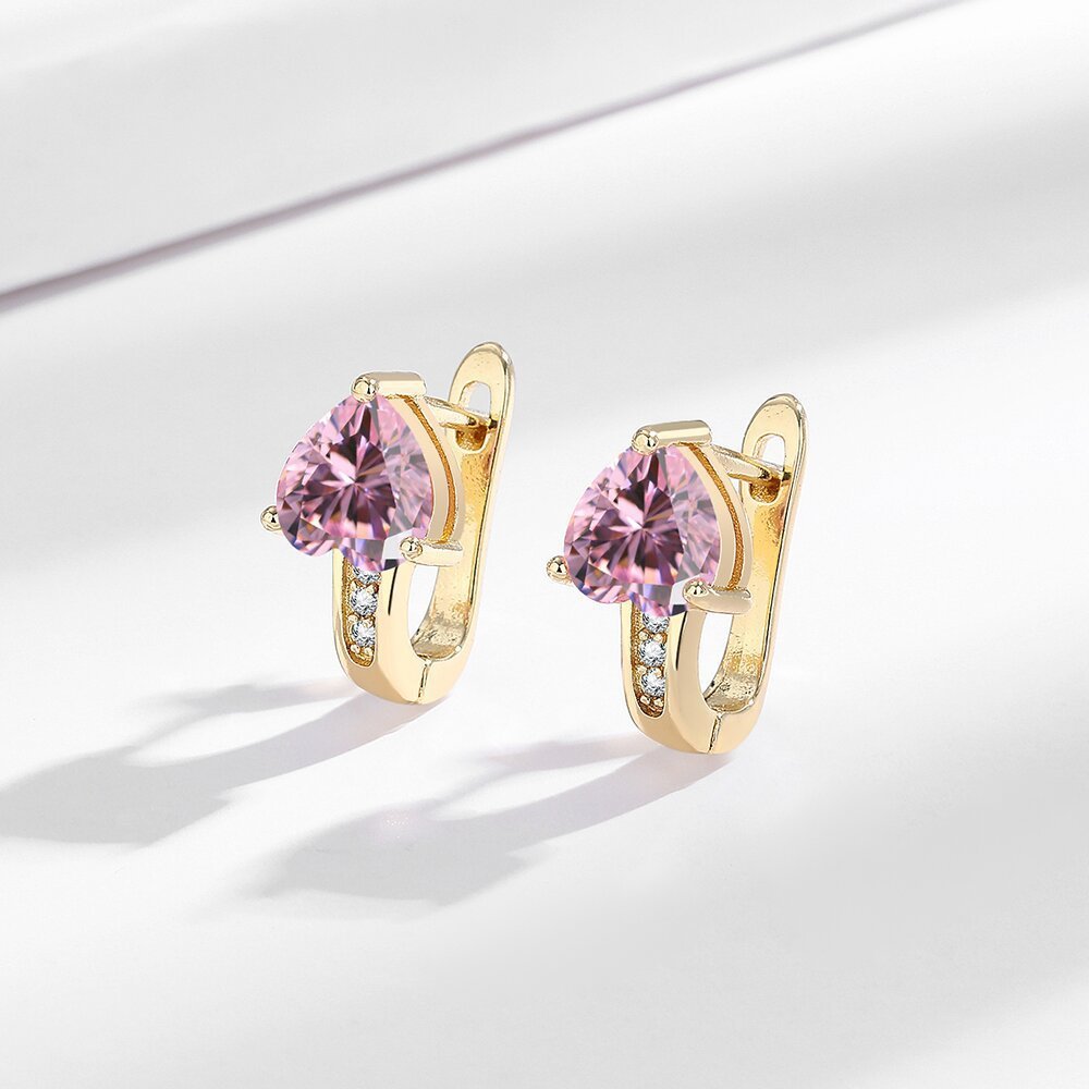 Opulent Heart Glow Ear Clips