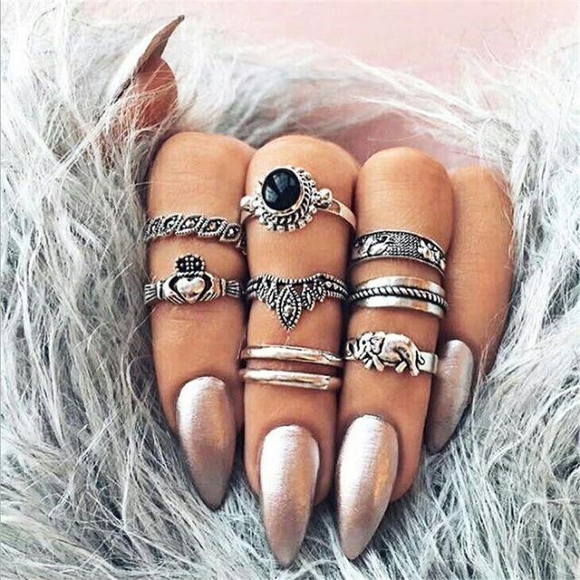 Stack, Style, Slay – Vintage Knuckle Ring Set