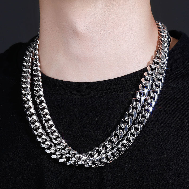 Men’s Cuban Link Necklace with Box Clasp