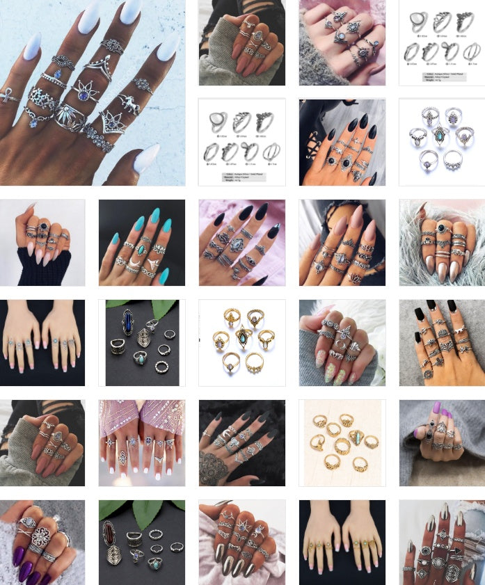 Stack, Style, Slay – Vintage Knuckle Ring Set