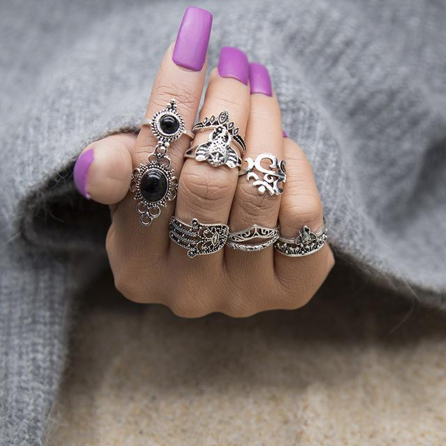 Stack, Style, Slay – Vintage Knuckle Ring Set