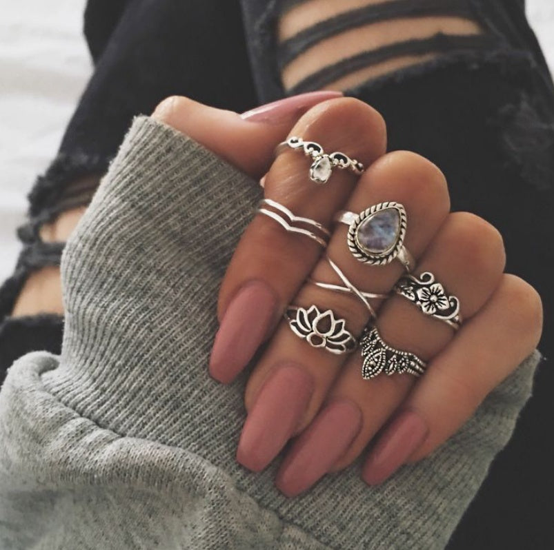 Stack, Style, Slay – Vintage Knuckle Ring Set