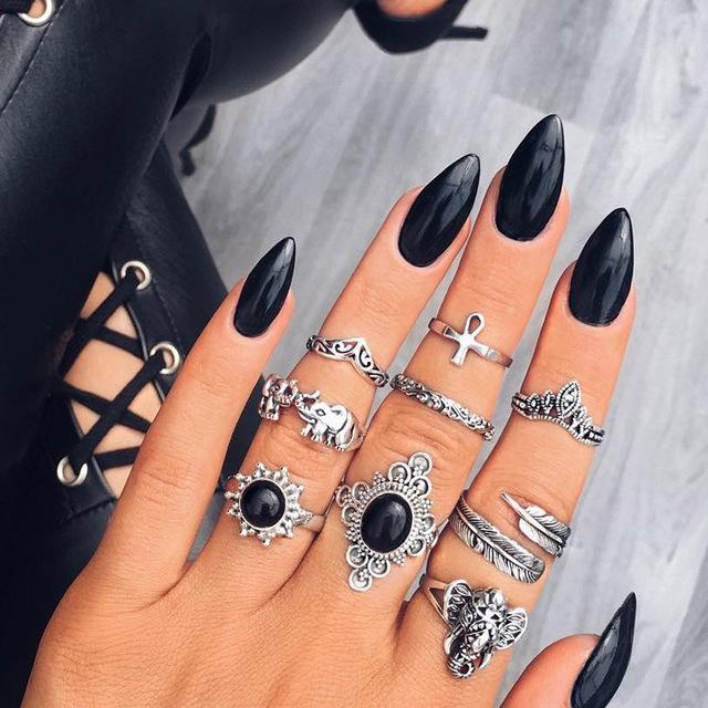 Stack, Style, Slay – Vintage Knuckle Ring Set