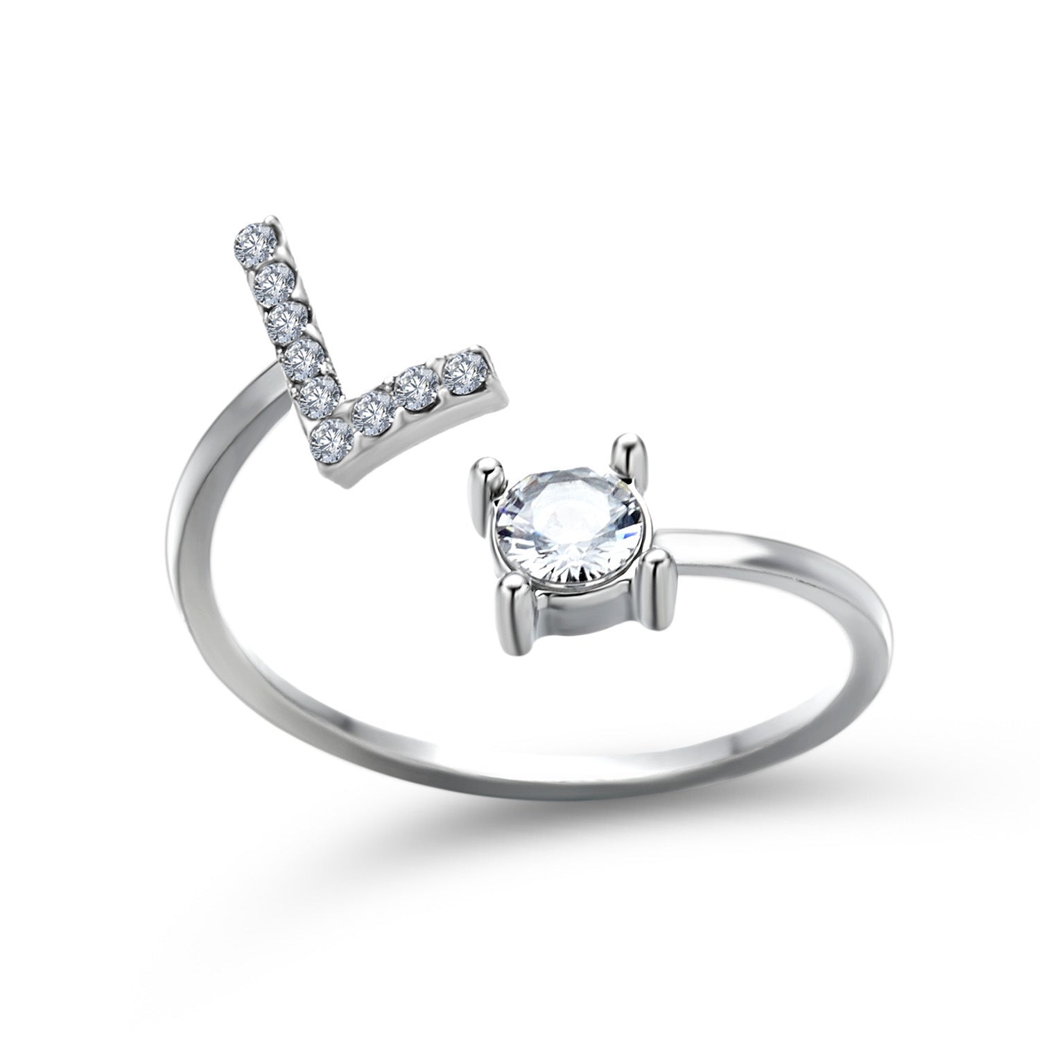 Trendy Alphabet Ring – Personalized Adjustable Jewelry