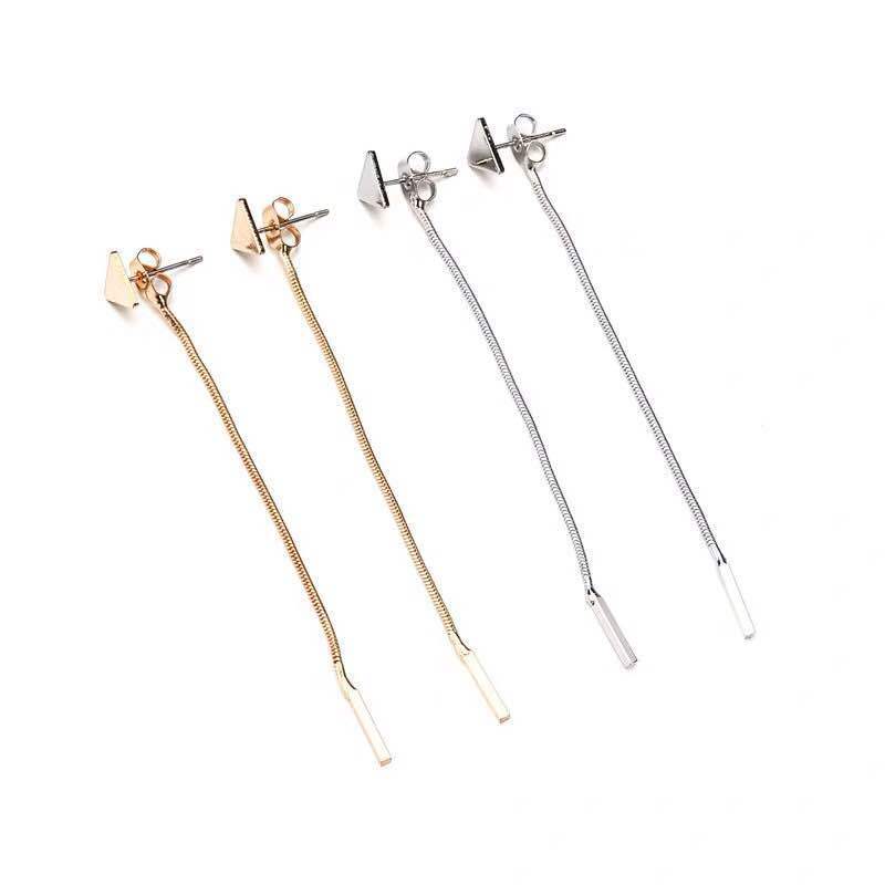 Aurora Tassel Triangle Earrings