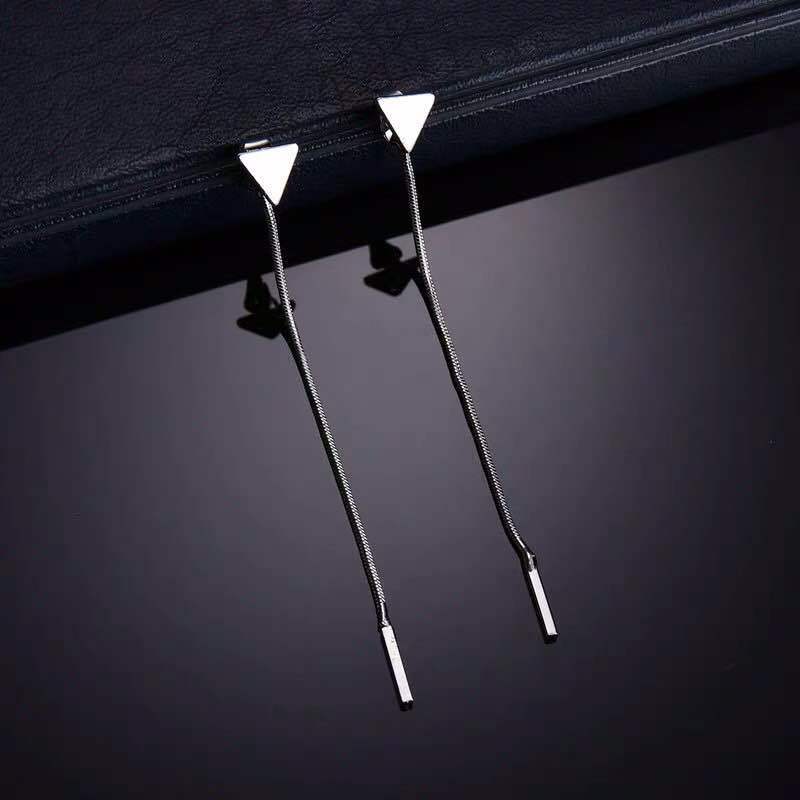 Aurora Tassel Triangle Earrings