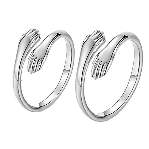 Unisex Hands Hug Ring – Adjustable Everyday Jewellery