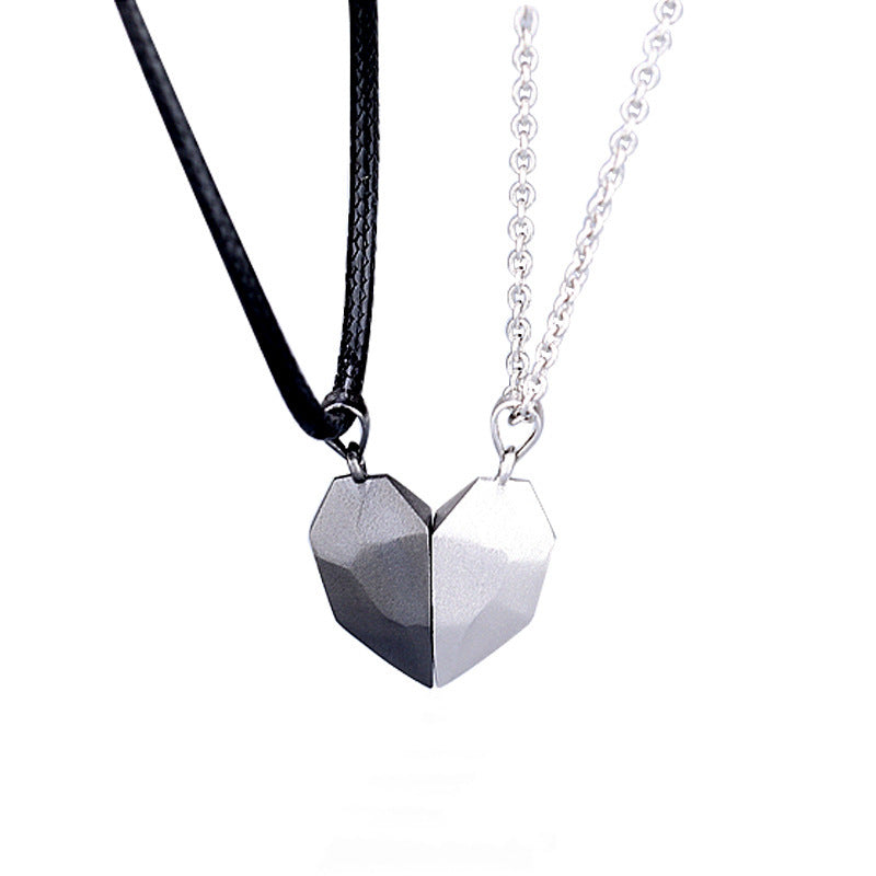Wishing Stone Couple Necklace – Ancient Heart-Shaped Love Token