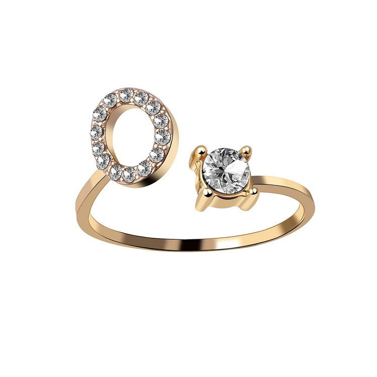Trendy Alphabet Ring – Personalized Adjustable Jewelry