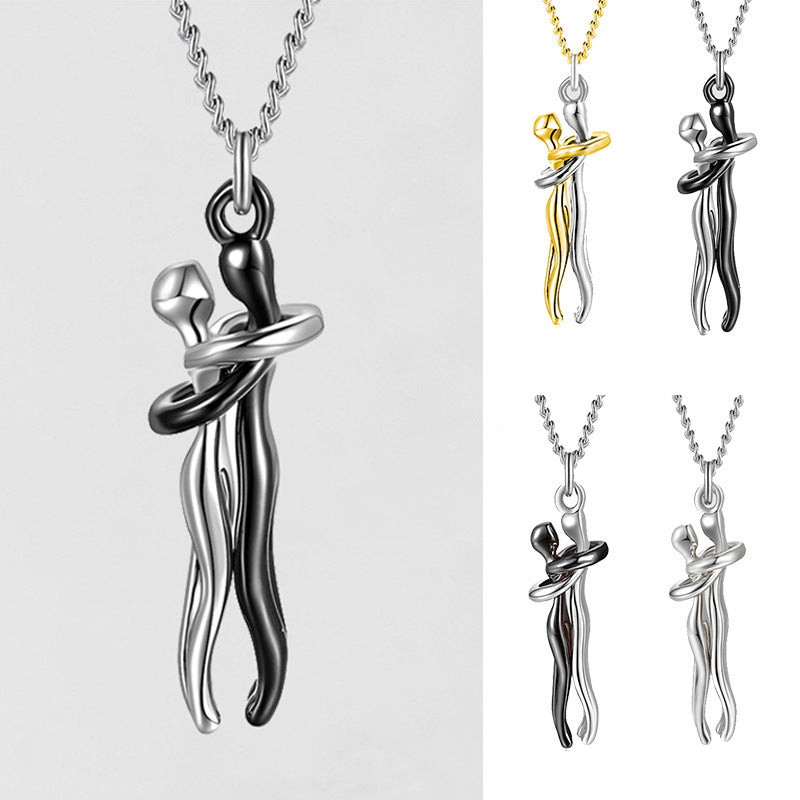 Love Hug Necklace – Unisex Clavicle Chain for Couples, Simple & Elegant
