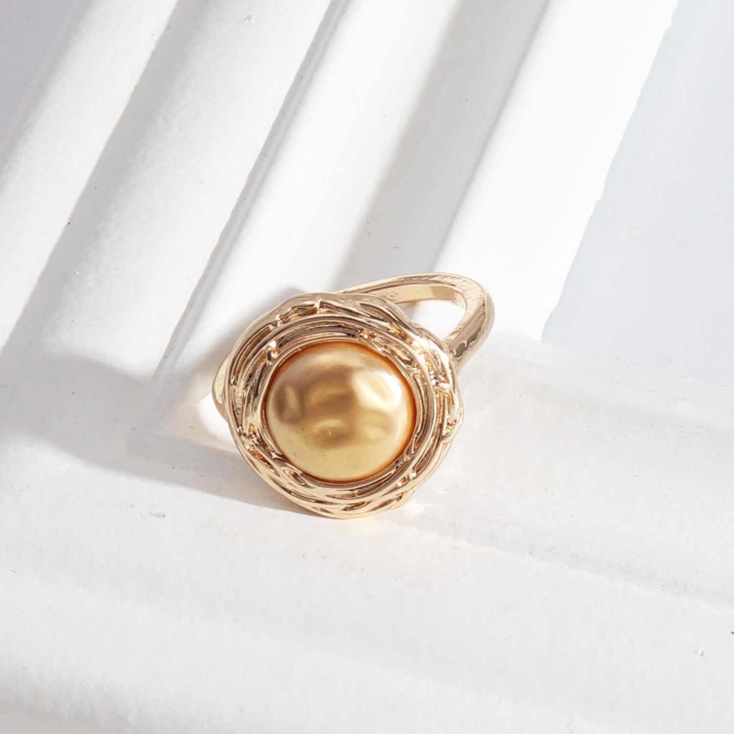 Silver Baroque Pearl Ring