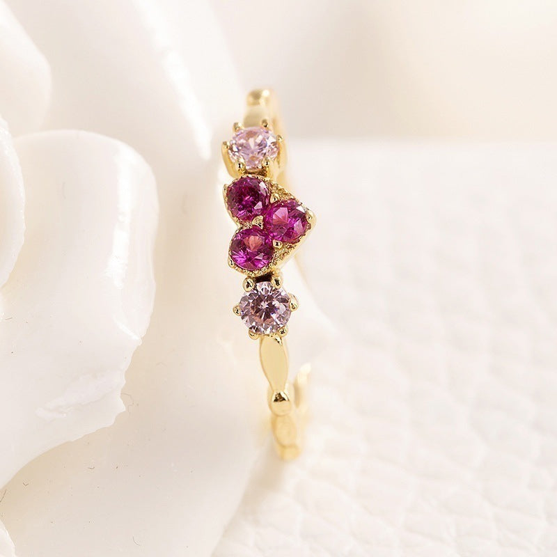 Heart-Shaped Crown Diamond Ring