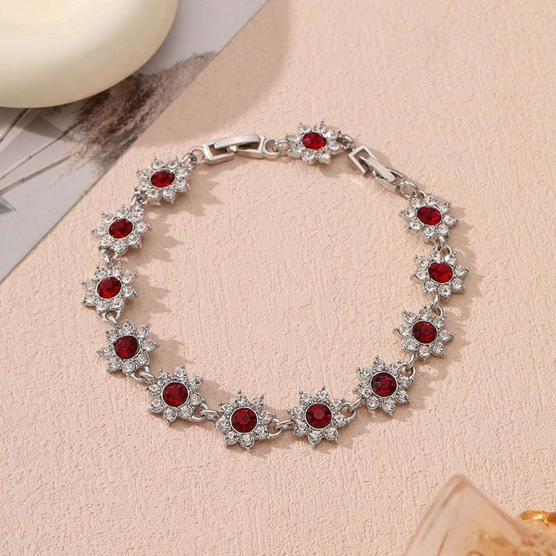 Luxury-Style Colored Gem Bracelet for Women