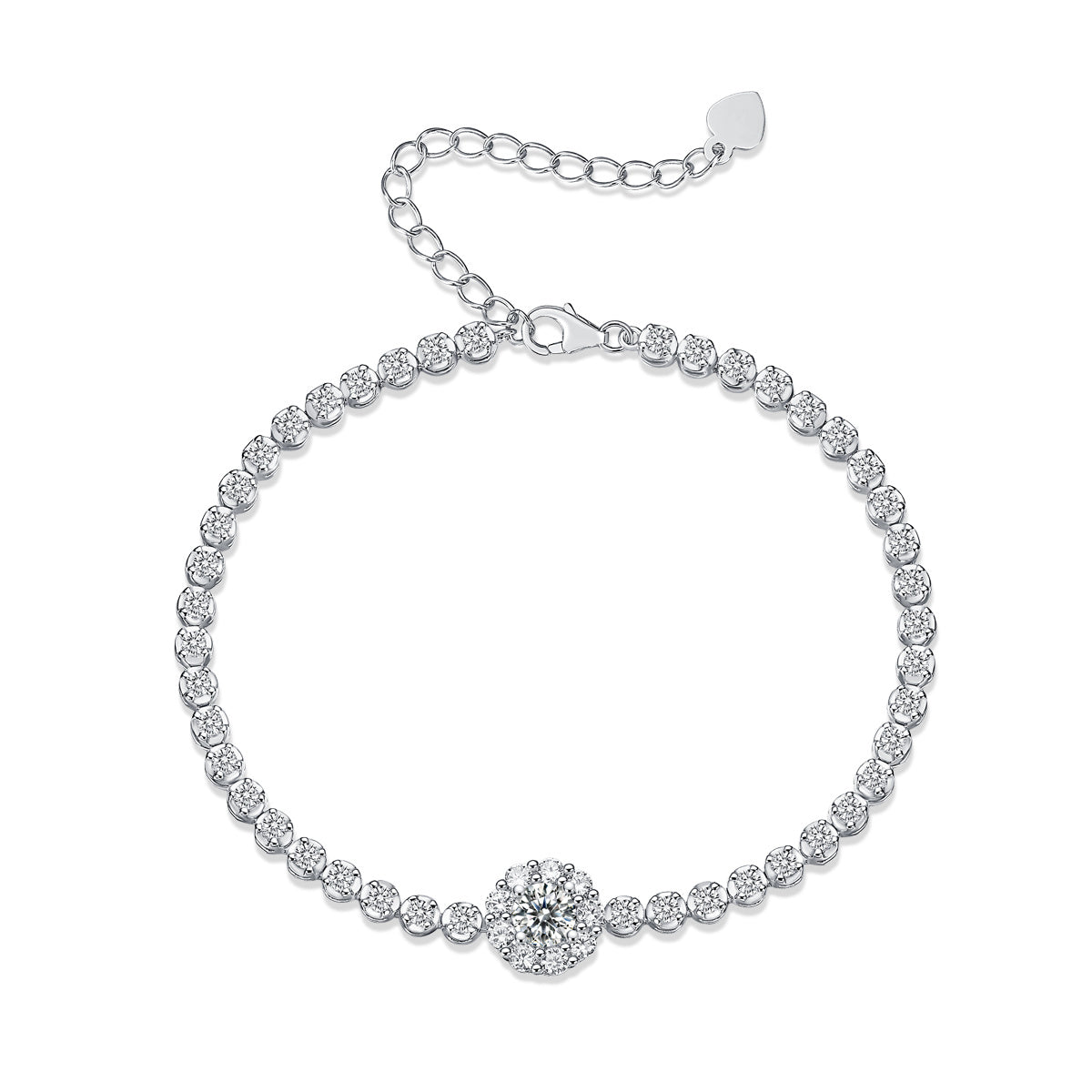 The Bridge of Magpies Moissanite Silver Jewellery – Elegant Diamond-Style Bracelet