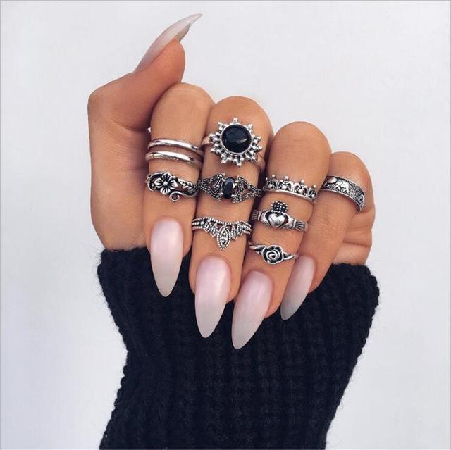 Stack, Style, Slay – Vintage Knuckle Ring Set