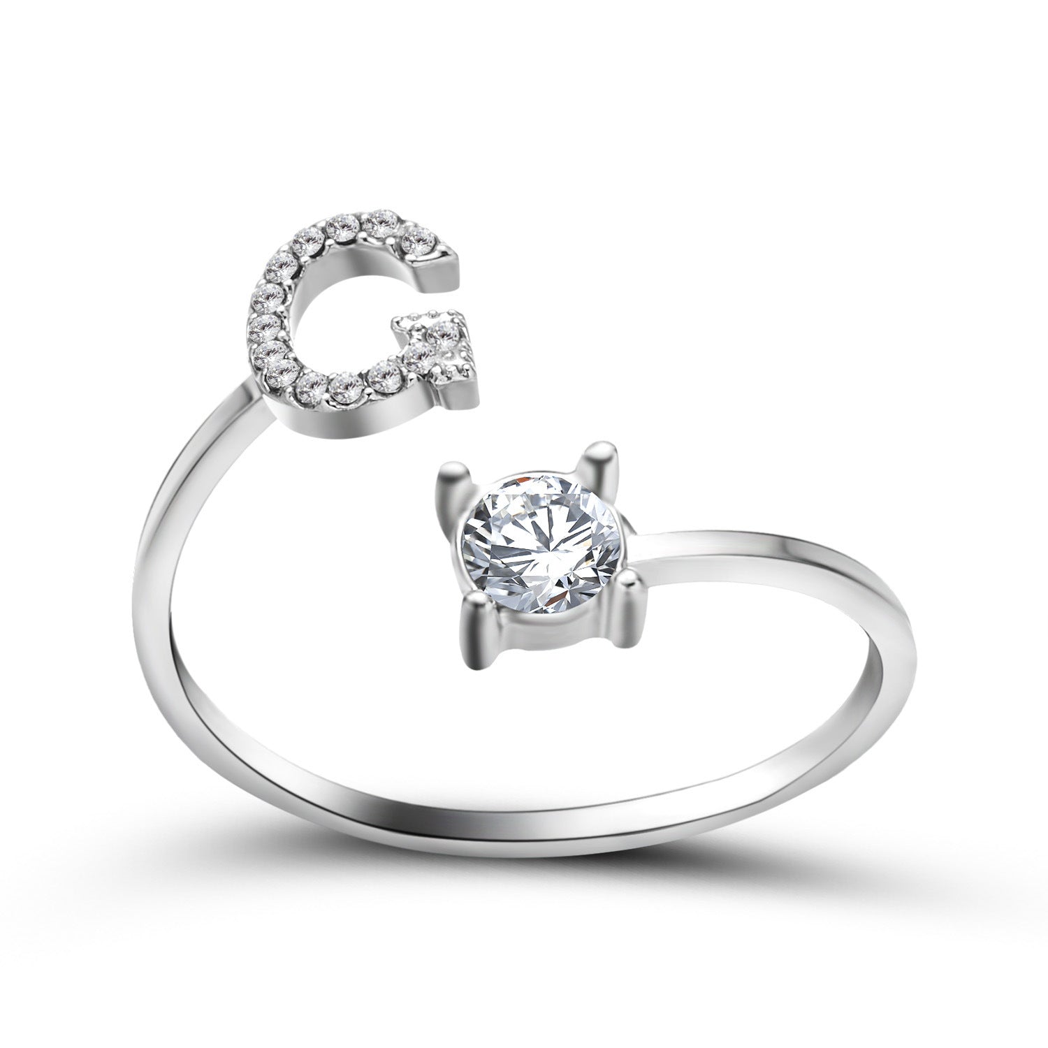 Trendy Alphabet Ring – Personalized Adjustable Jewelry