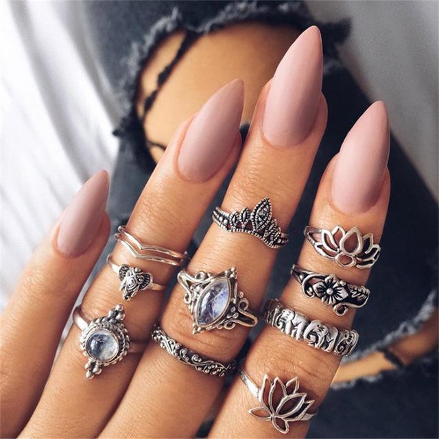 Stack, Style, Slay – Vintage Knuckle Ring Set