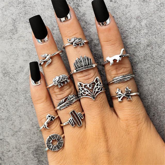 Stack, Style, Slay – Vintage Knuckle Ring Set