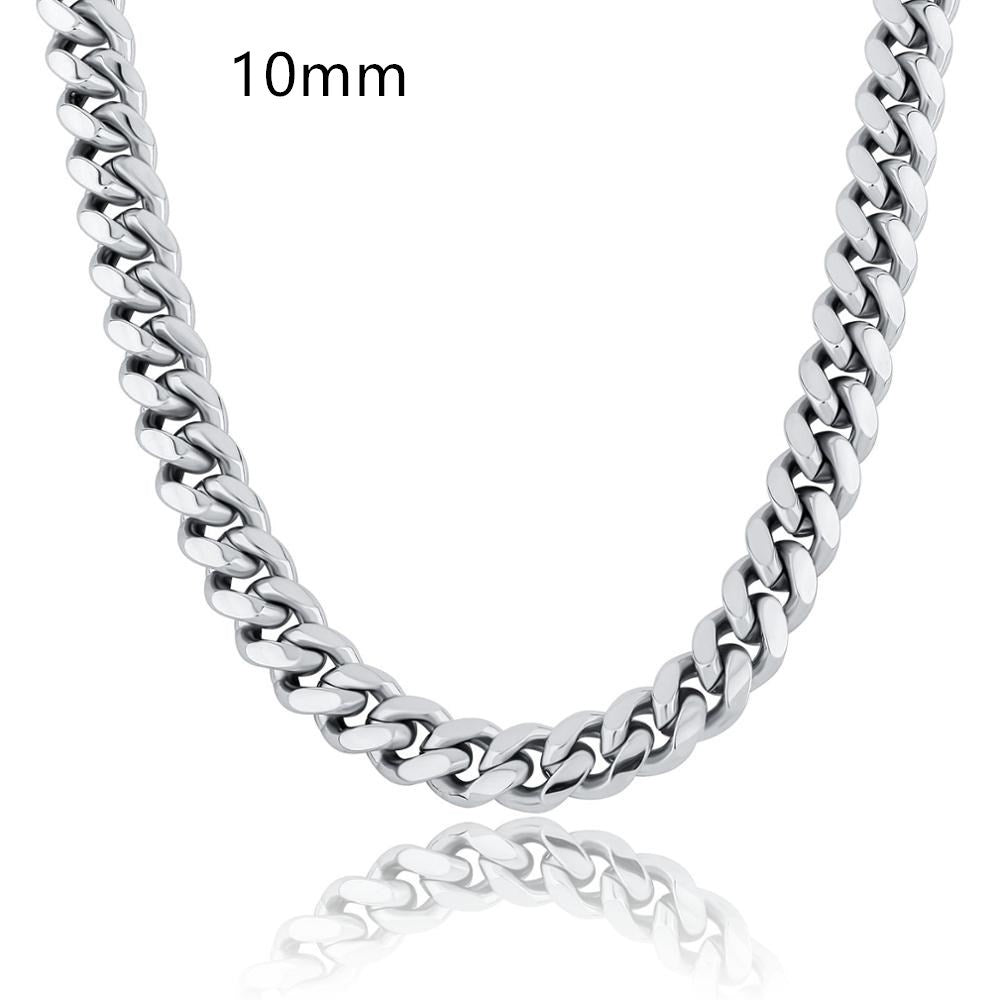 Men’s Cuban Link Necklace with Box Clasp