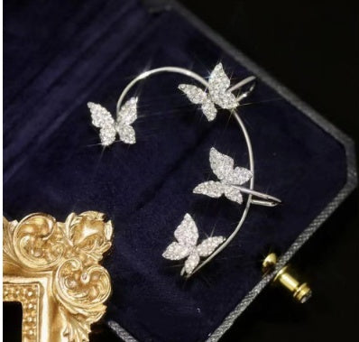 Stylish Butterfly Earrings – Clip-On & Hook Design