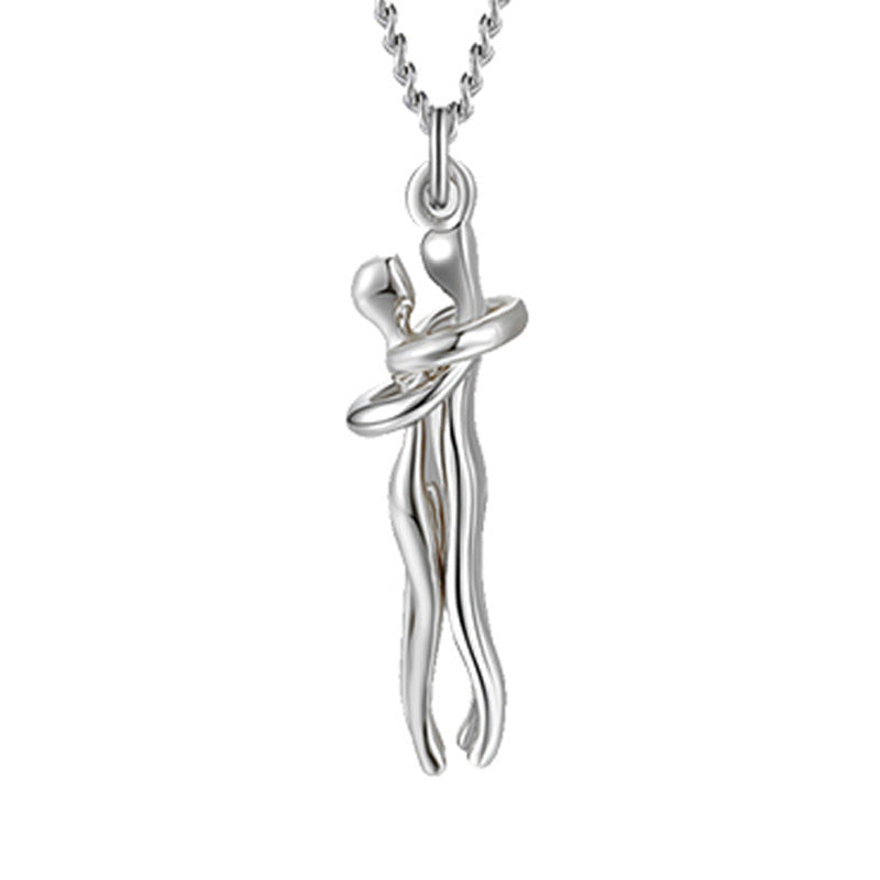 Love Hug Necklace – Unisex Clavicle Chain for Couples, Simple & Elegant