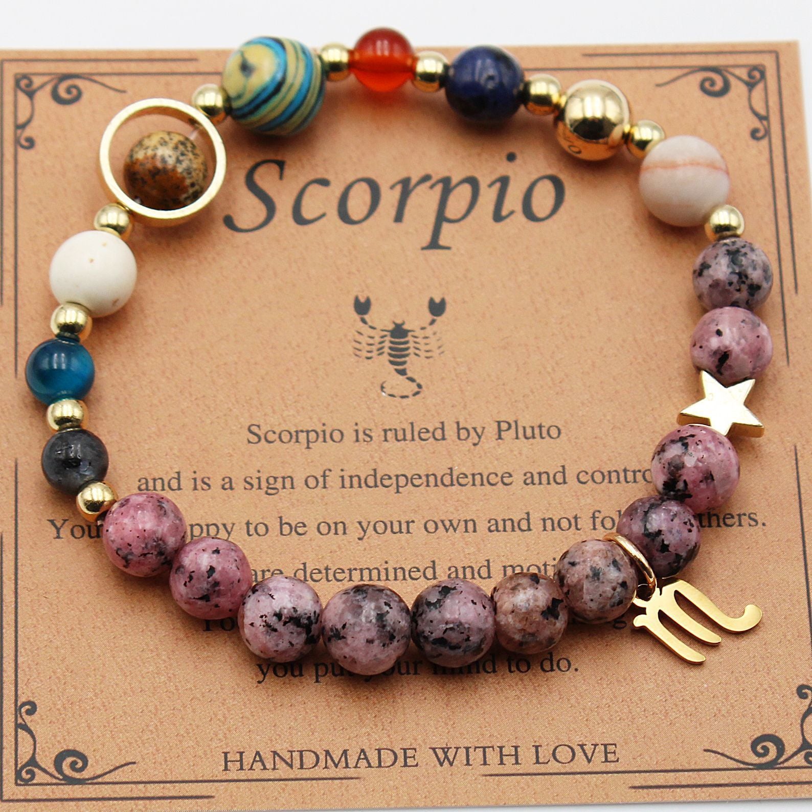 Astrology-Inspired Eight Planets and 12 Constellations Bracelet