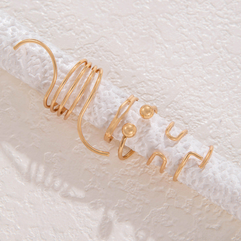 Simple Wave Open Ring – Cool Retro Design