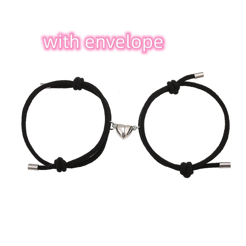 Adjustable Nylon Love Magnetic Bracelet