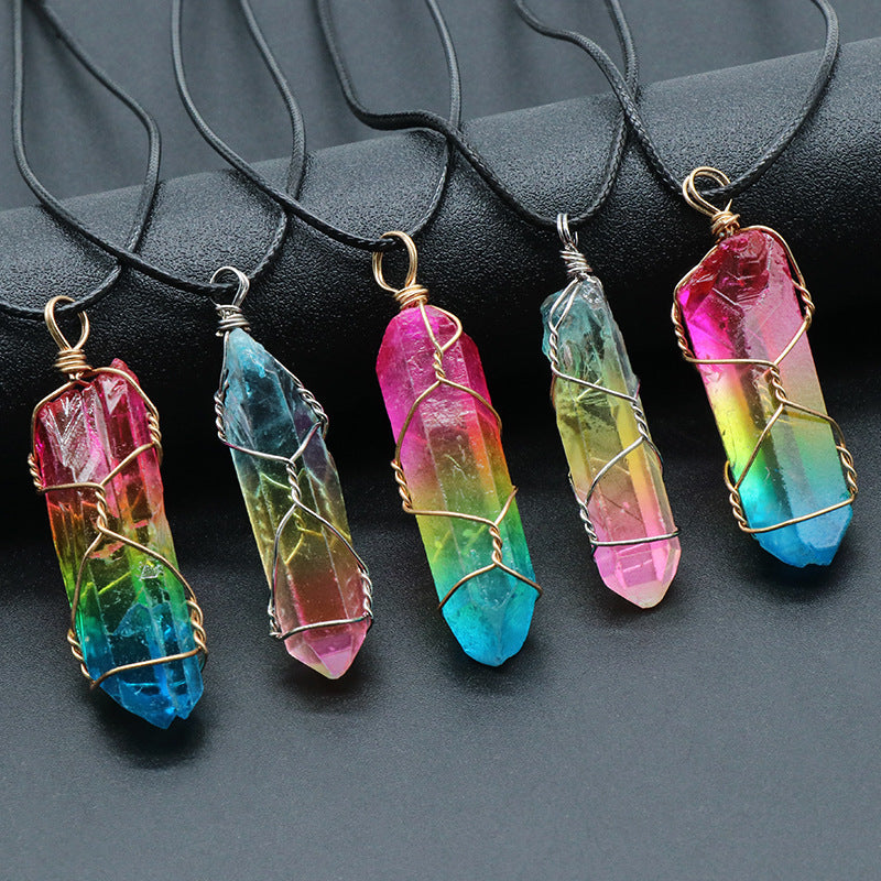 Tree of Life Crystal Pendant Necklace – Healing Stone Jewellery