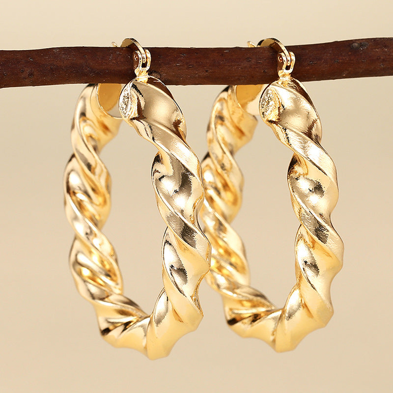 Geometric Ring Design Ear Clip for Women