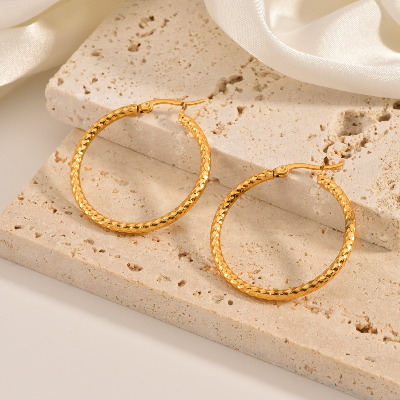 LustreGlow 18K Earrings