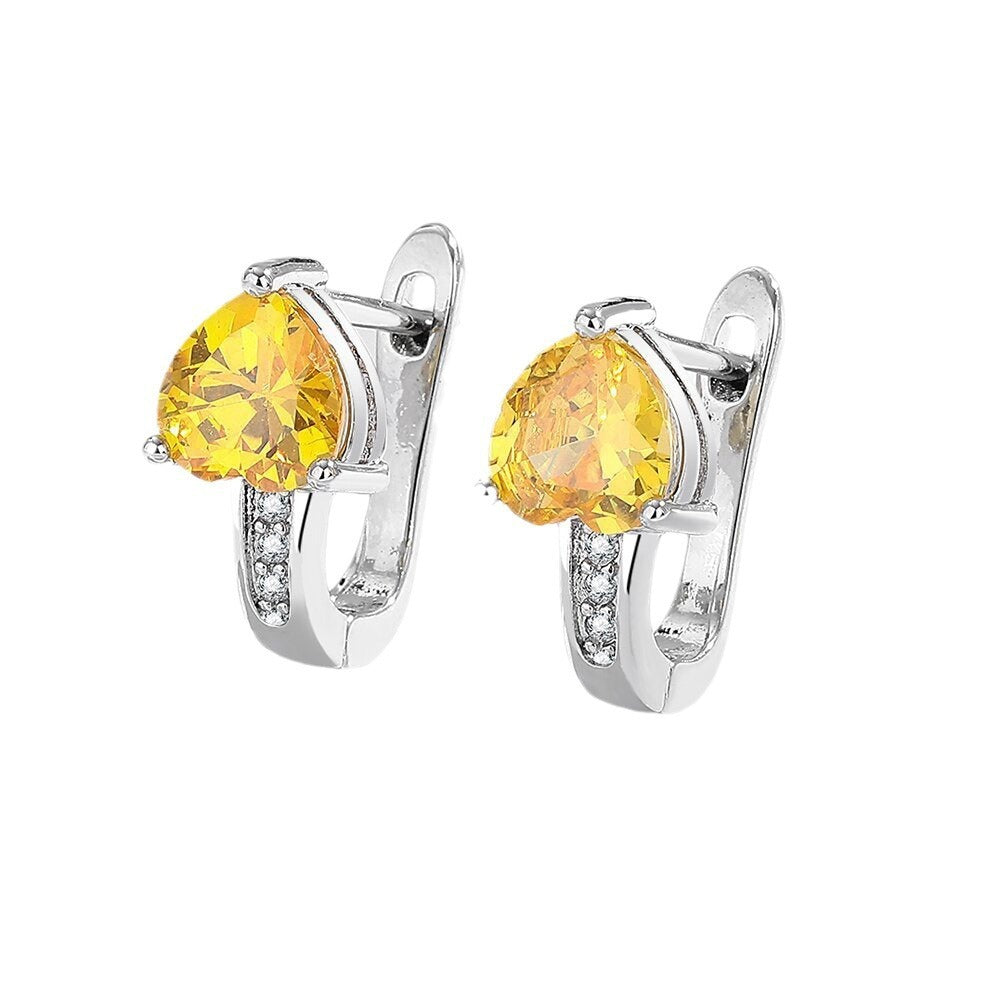 Opulent Heart Glow Ear Clips