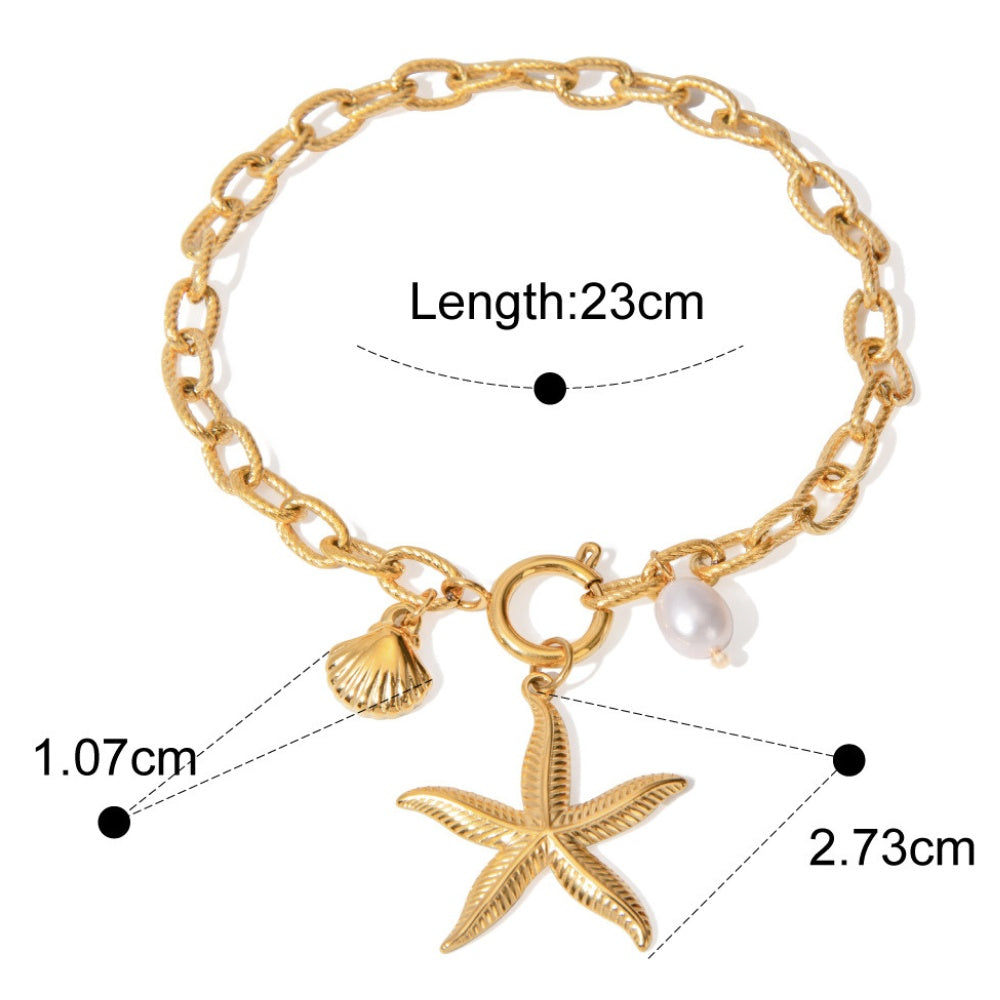 Starfish Pearl Bracelet – Elegant Beach-Inspired Jewellery