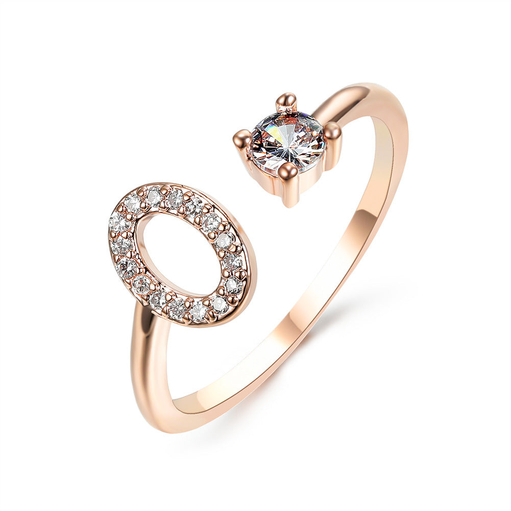 Trendy Alphabet Ring – Personalized Adjustable Jewelry