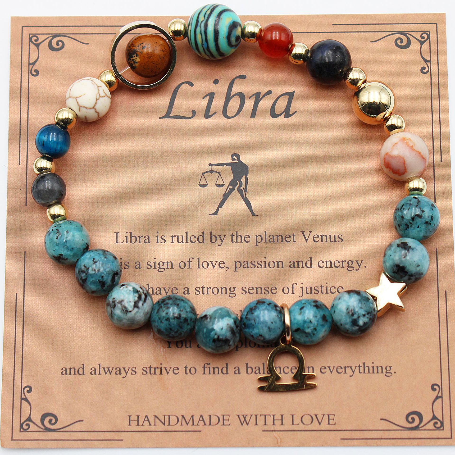 Astrology-Inspired Eight Planets and 12 Constellations Bracelet