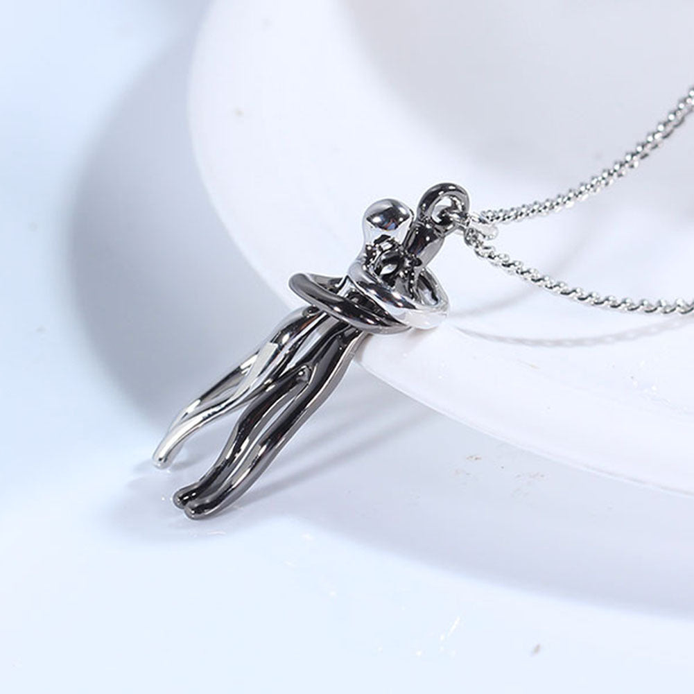 Love Hug Necklace – Unisex Clavicle Chain for Couples, Simple & Elegant