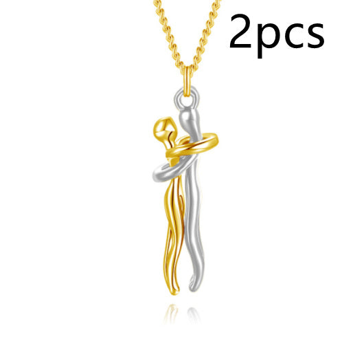 Love Hug Necklace – Unisex Clavicle Chain for Couples, Simple & Elegant
