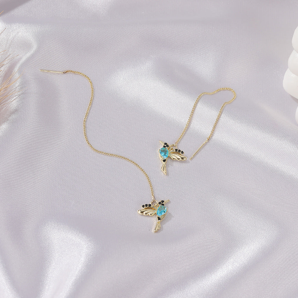 Opulent Feathered Drop Earrings