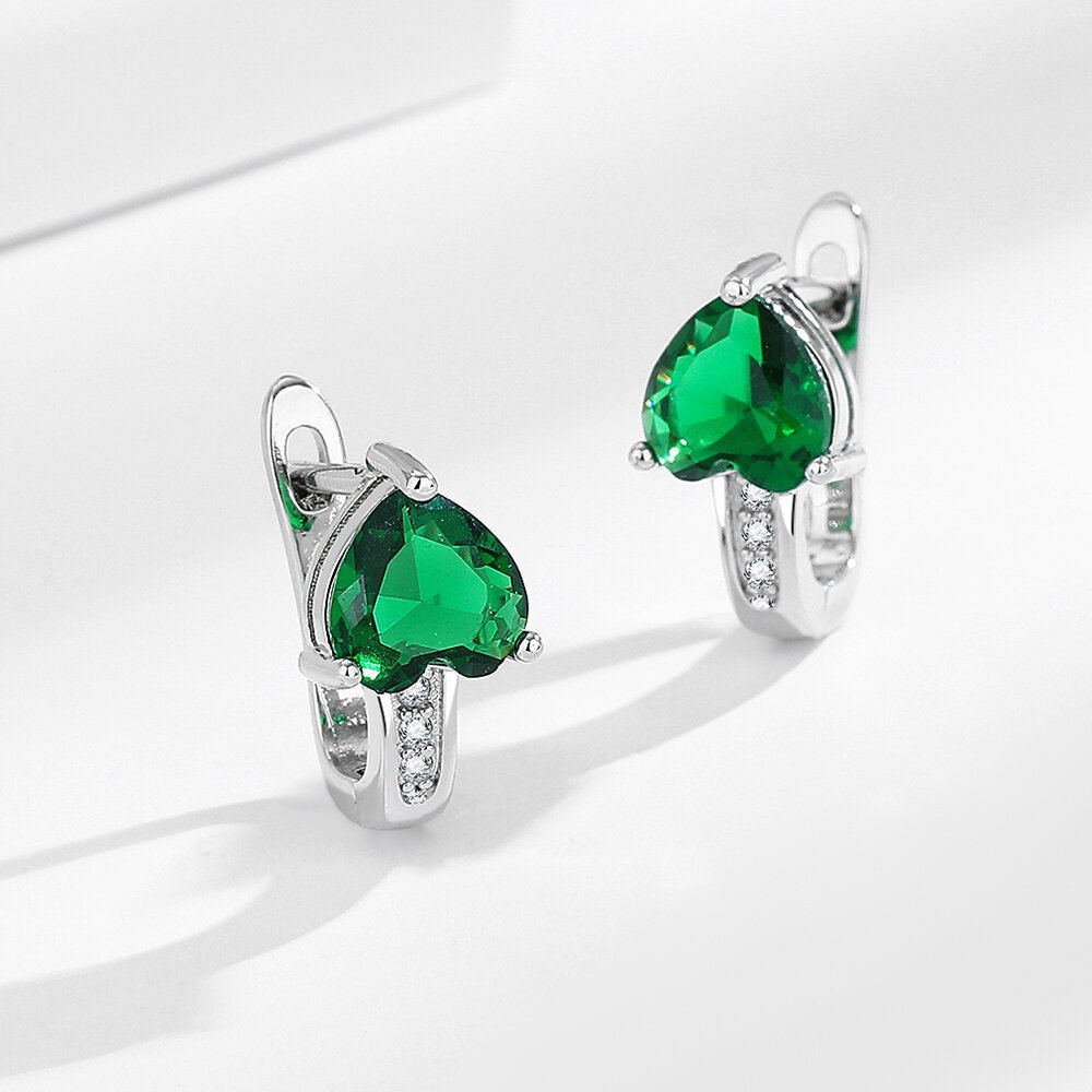 Opulent Heart Glow Ear Clips