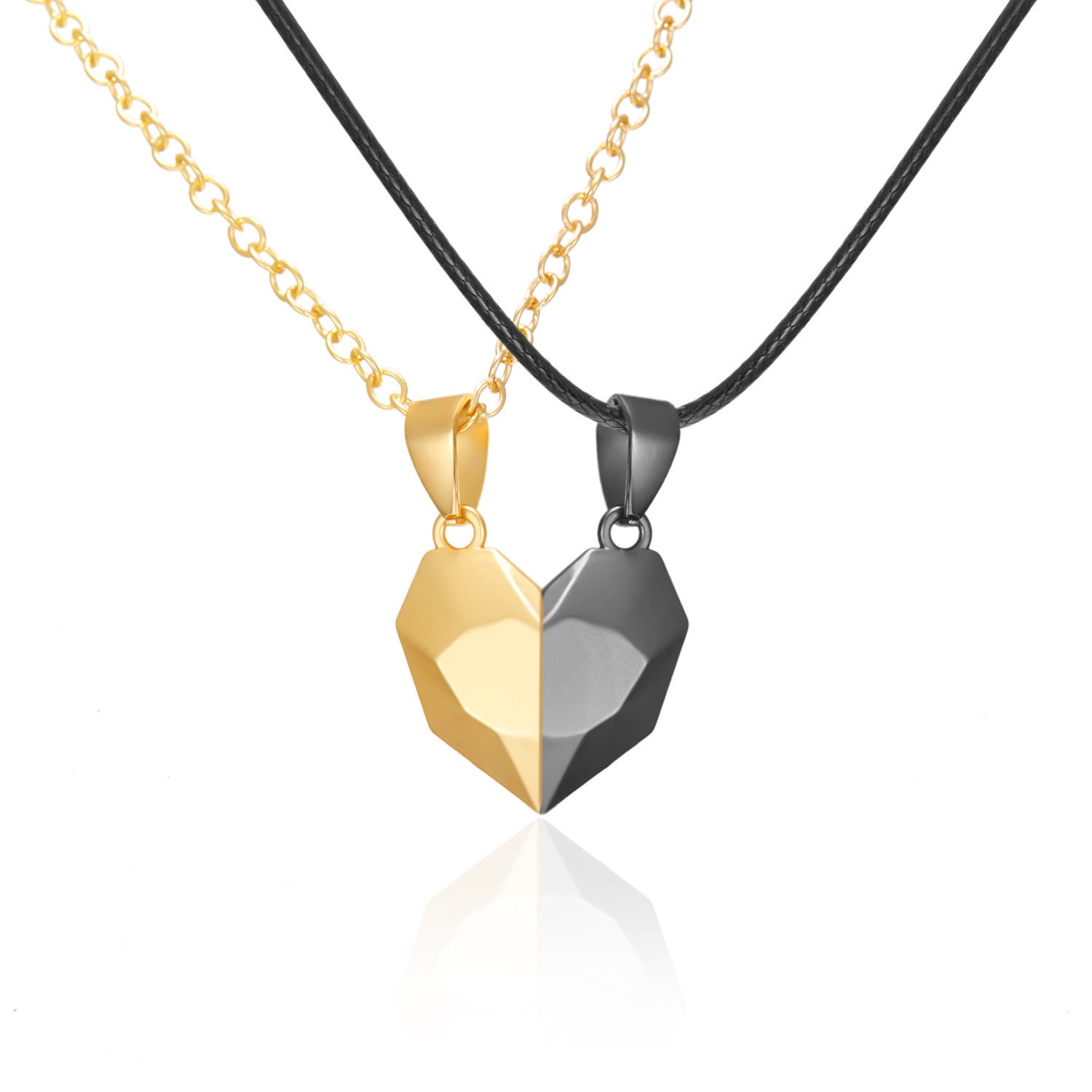 Wishing Stone Couple Necklace – Ancient Heart-Shaped Love Token