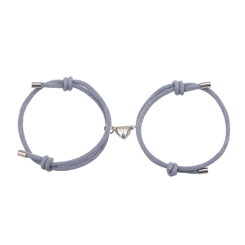 Adjustable Nylon Love Magnetic Bracelet