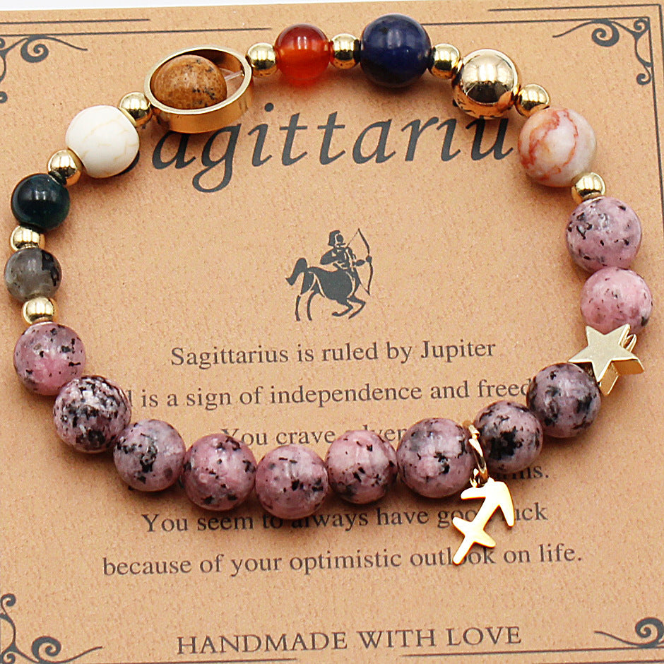 Astrology-Inspired Eight Planets and 12 Constellations Bracelet